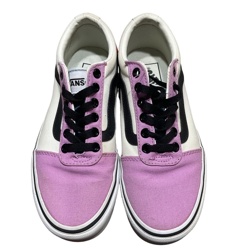 Vans Old Skool Canvas Colorblock Pink White Red Womens 6.5 Skate Streetwear